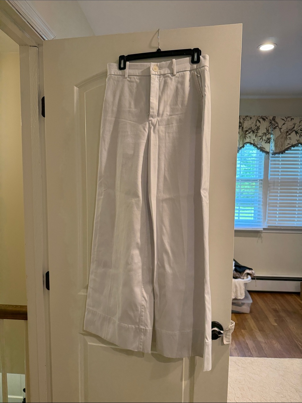 SPANX White Wide-Leg Boot-Cut Trousers